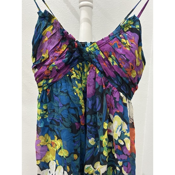 Vintage Y2K Dress 100% Silk Size‎ 4 Whimsical Fairy Glam Sweetheart Empire 2000s - Picture 3 of 10